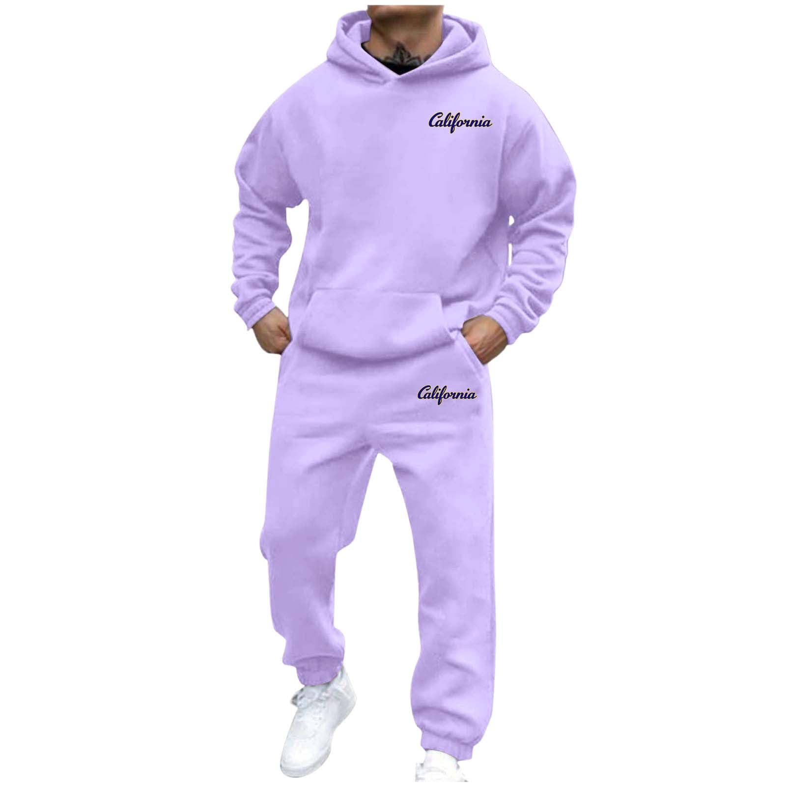 Tuta Uomo Completa Invernale Tute Sportive, Completa Invernale Felpa Con Cappuccio E Pantaloni Con Vita Elastica Training Fitness Moda Completo Sportivo Uomo Completino Da Casa Traspirante Allenamento