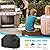 QEWTYI Outdoor Grill Cover, 40 Inch, Black, Polyester, Hook and Loop, Waterproof, Snowproof, Anti-UV, Wind Resistant, Easy to Use & Clean