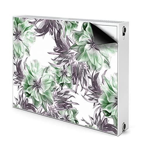 Cache-radiateur magnétique Fleurs Magiques Decormat vert 100x60 cm