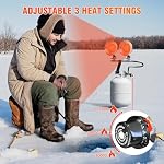 30000 BTU Double Tank Top Propane Heater, Portable Radiant Heater - Image 5