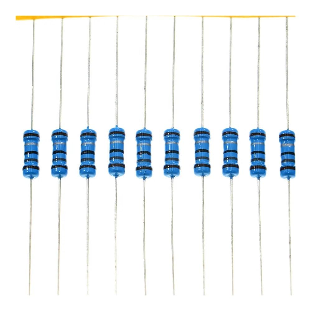 1000Pcs/lot 50Values x 20pcs 1% 0.1 ohm~4.7M ohm 1/2W 0.5W Metal Film Resistor Assorted Kit Package