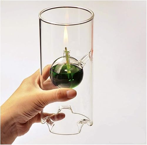 El borosilicato incluye el portavelas suspendido de huracán viene con mecha y lámpara de manga de tubo de aceite de 7 pulgadas