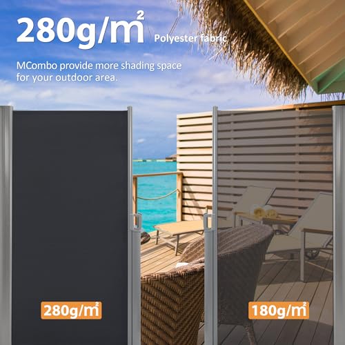MCombo-138x-78-Patio-Retractable-Side-Awning-Fully-Assembled-Waterproof-Sunshade-Privacy-Screen-for-Garden-Balcony-and-Pools-4744-78×138-Dark-Grey MCombo 138x 78 Patio Retractable Side Awning Fully Assembled Waterproof Sunshade Privacy Screen for Garden Balcony and Pools 4744 78×138 Dark Grey