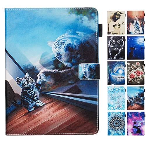 Handyhülle für Samsung Galaxy Tab A 10.1 (2019) T510 T515 Hülle Tablet Leder PU Flip Case Kartenfach Klappbar Schutzhülle Tasche mit Muster