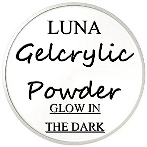 SHEBA NAILS Gelcrylic Acrylic Powder - 1OZ. - Luna White (Glow in the Dark)