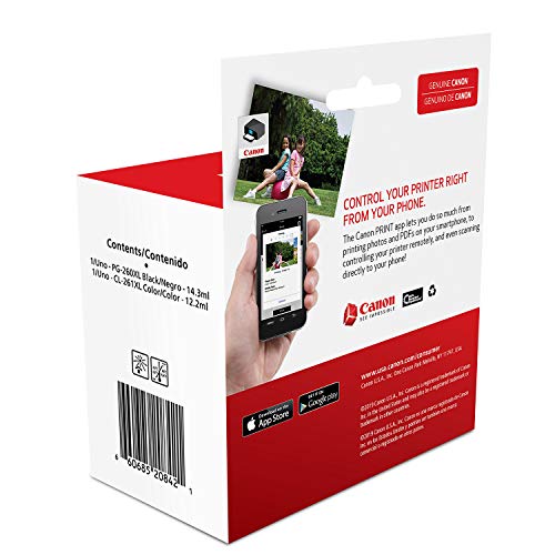 Image of Canon PG-260 XL /CLI-261 XL Genuine Ink Value Pack (2 Cartridges),Compatible with TS5320,TR7020,(Pack of 2)