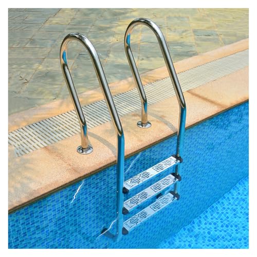 Escalera para piscina acero inoxidable 3 peldaños miniatura 1