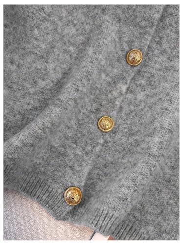 Image of RoseSeek Women's Button Down Sweater Vest Sleeveless Crewneck Knit Outerwear Old Money Knitwear