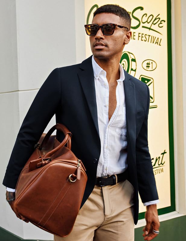 PJ PAUL JONES Mens Casual Sport Coats Wool Blend Blazer Jackets One Button Lightweight Business Suit Jackets3