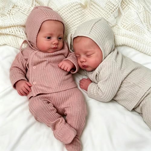 Muñecas Reborn Gemelos Anano 18 pulg Realistas Bebés miniatura 2