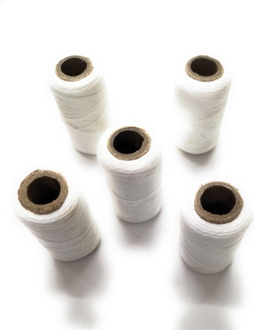 Cotton Thread Unbreakable for Flower Garland Making and Other Crafts, White, Pack of 5
