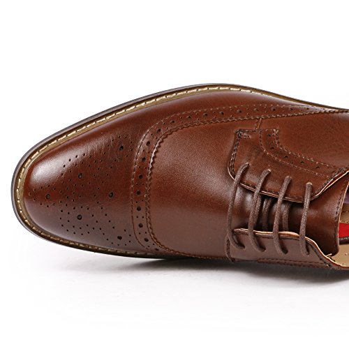 Metrocharm Alex-05 Men's Perforated Lace Up Oxford Dress Shoes4