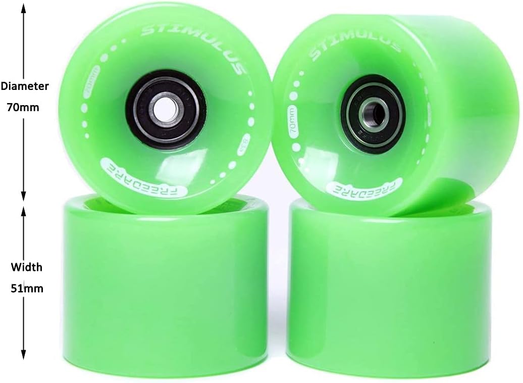 FREEDARE Skateboard Wheels with Bearings 60mm 70mm Street Wheels