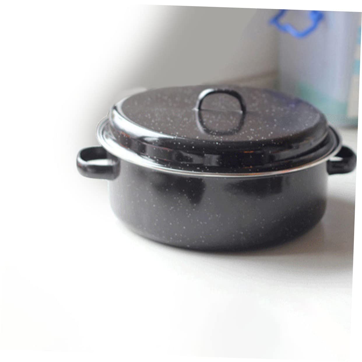 Cabilock Olla Redonda Para Asar Utensilio De Cocina Asador De Patatas y Castañas Fácil De Usar y Limpiar