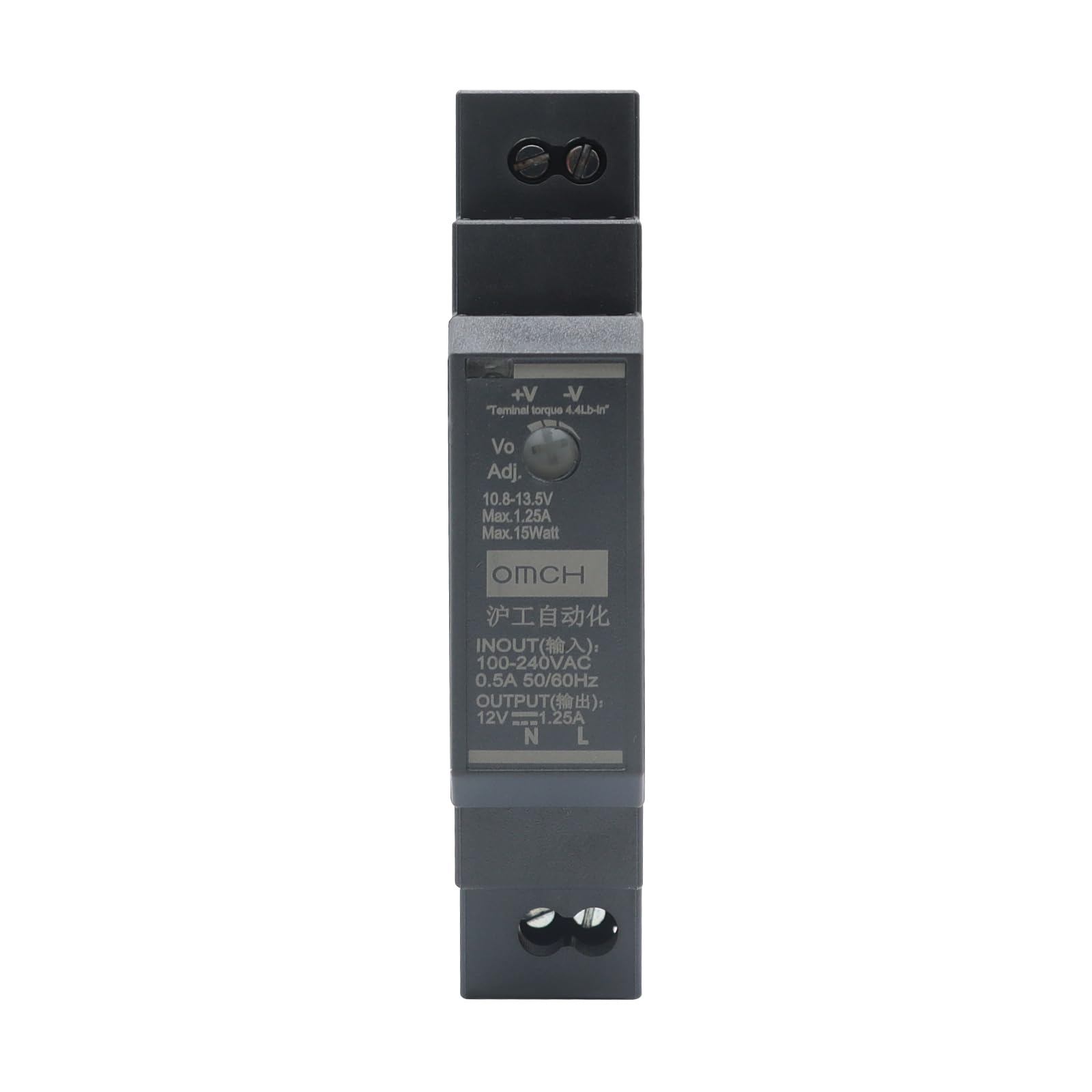 HDR-15-12 - Fuente de alimentación (12 V, 1,25 A, 15 W, 15 W, 15 W, 12 V, 1,25 A, para automatización industrial, 15 W, 12 V, 1,25 A)