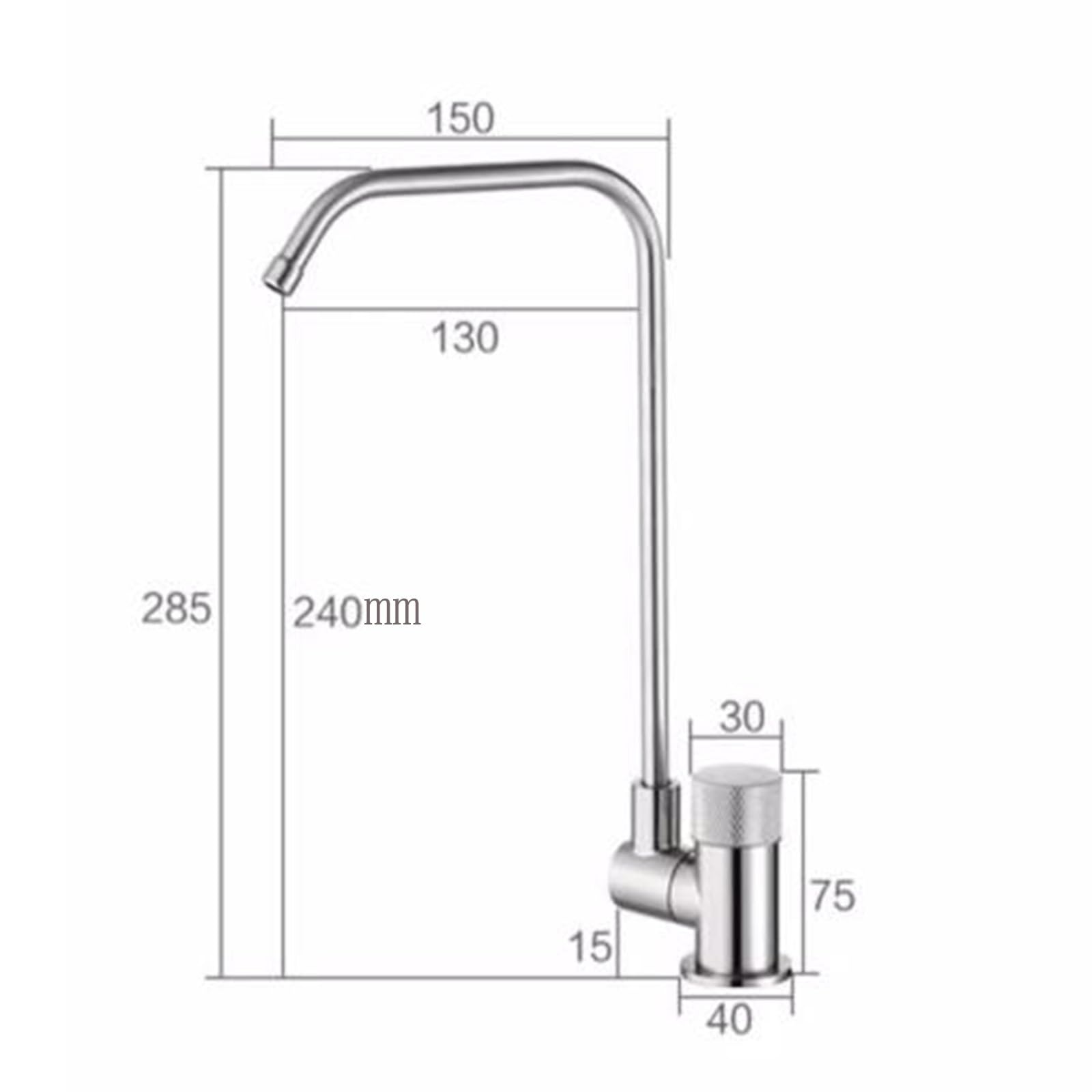 Grifo con Filtro de Agua, Grifo purificador de Agua con Doble caño Giratorio de latón Plegable, Cepillado
