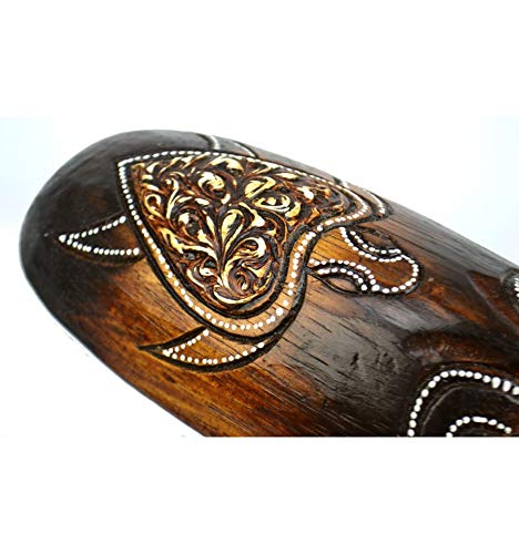 Maschera in legno 30 cm – , motivo tartaruga – Decorazione Etnica Chic stile africano.