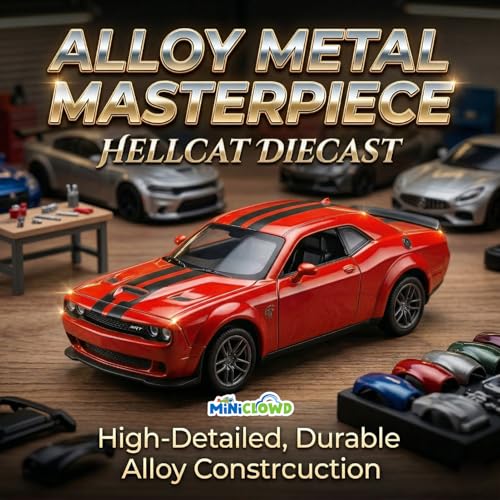 Image of 1:36 Scale Die-cast Metal Car Toy for Boys & Kids, Collectiable and Birthday Gift, openable Doors and Lights, Alloy Model car for Boys and Collectors (RED)