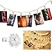 Produktbild ANKEY LED Foto Clip Lichterkette,20 Photo Clips 2,2 Meter/7,21 Füße Stimmungslichter mit Acht Mode Schalter für Party, Weihnachten, Dekoration,Hochzeit (Warmweiß) batteriebetrieben LED Lichterketten