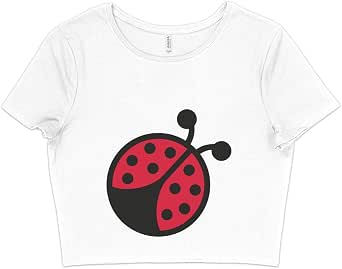 Ladybug Women's Cropped T-Shirt - Illustration Crop Top - Graphic Crop ...