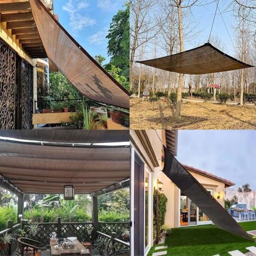 Malla para patio y cubierta de plantas exterior - Tela para toldo de jardín 8m x 9m 7