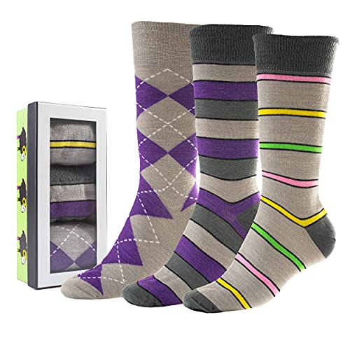 Merino Wool Socks Men - Dress & Hiking Crew Socks, Moisture Wicking, Men's Athletic & Cycling 9-12, Women's Wool Socks 13-15