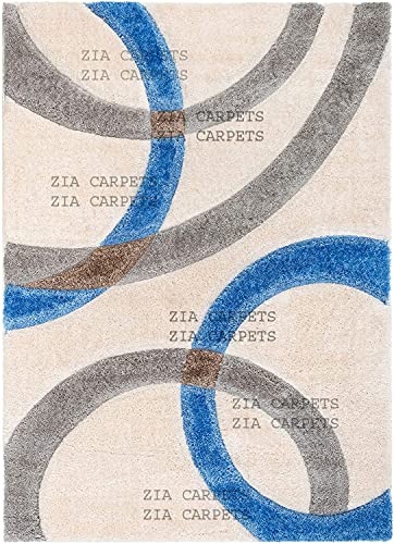 Image of Modern Quality Carpet /Trending Design Hand Woven Fluffy Rug /Mats for Bedroom /Dinning Hall /Living Room 2-inch Thick [Size 6x8 feet]