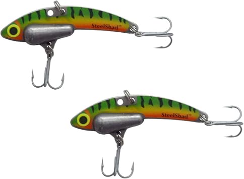 SteelShad - Mini Series 1/4 oz - 2 Pack - Lipless Crankbait for Freshwater Fishing - Perfect for Ice Fishing, Pan Fishing, Crappie, Walleye and Bass