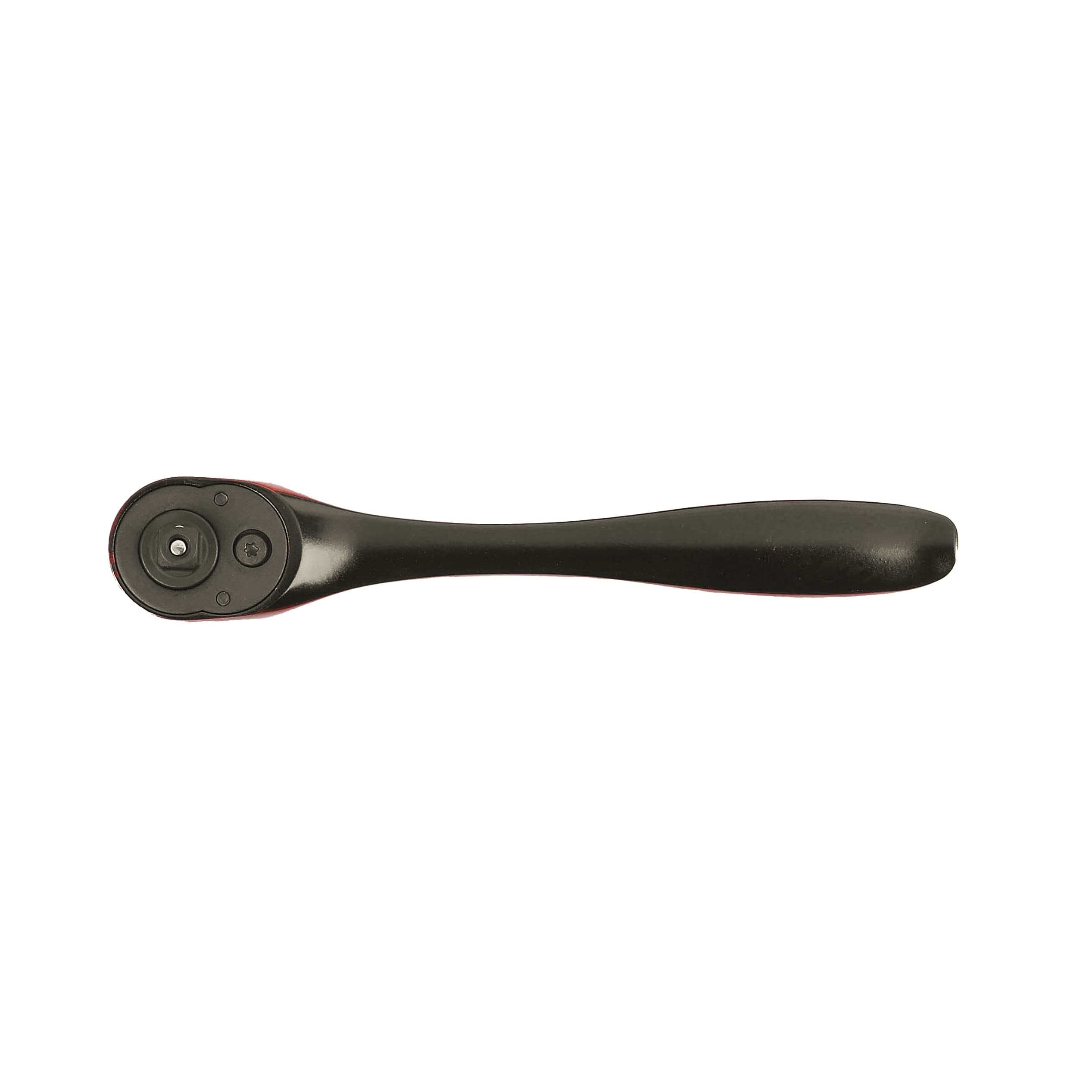 ARES 42052 – Trinquete de 72 dientes de doble tono de 1/4 pulgadas – Hecho de acero al cromo vanadio – Elegante acabado negro y rojo – Liberación rápida para un fácil cambio de enchufe – Diseño