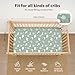 FIEMOL Baby Crib Sheets for Boys and Girls, 3 Pack Fitted Crib Sheets Neutral for 52”x28” Standard Crib and Toddler Mattresses, Ultra Soft & Silky Smooth Microfiber Green Forest Bear