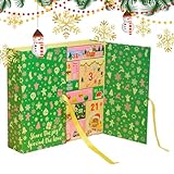 Avvent -t -Filk - Calendario reutilizable con 24 cajas para regalos, chocolates o sorpresas - Decoración navideña para niños y adultos - Cuenta atrás y PE
