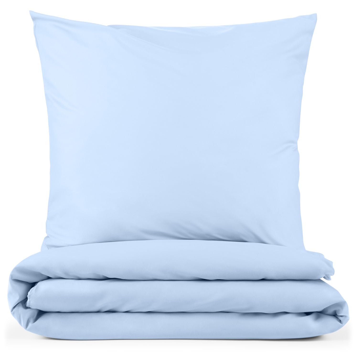 Blumtal Copripiumino Singolo 155x200 e Federa 50x80 - Set di Lenzuola in microfibra extra morbida certificata Oeko-Tex, Set Copripiumino Singolo con 1 Federa - 2 pezzi - Azzurro