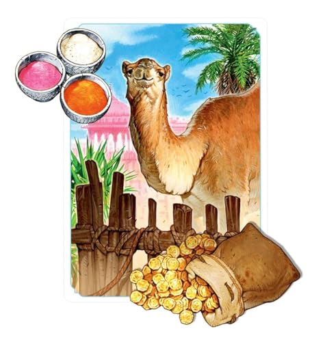 Image of Awestuffs Family Board Games for Adults and Kids - Ages 15 and up, (Jaipur) - Buy, Sell & Win in The Colorful Bazaars of Rajasthan | Strategic 2 Player Trading & Market Game