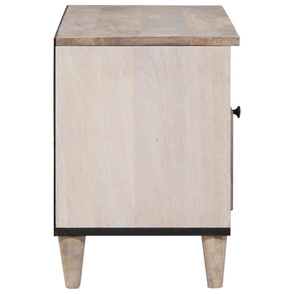 Mobile TV con cassetti, bianco, 80 x 33 x 46 cm, in legno, mobile multimediale a parete con ripiani, mobile basso moderno per soggiorno, home theater, archiviazione TV, ricevitore, DVD