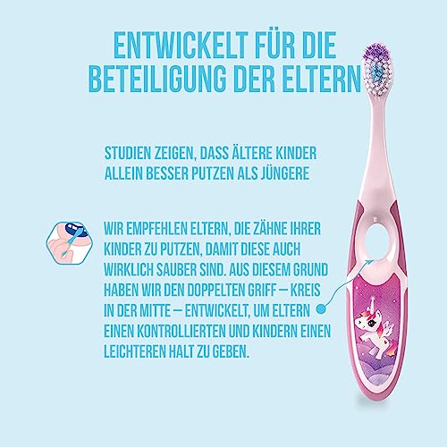 Jordan ® | Step 2 Zahnbürste Kinder | Kinder zahnbürste für 3-5 Jahre | Weiche Borsten, doppelter ergonomischer Griff & BPA-frei… – Ansicht 5