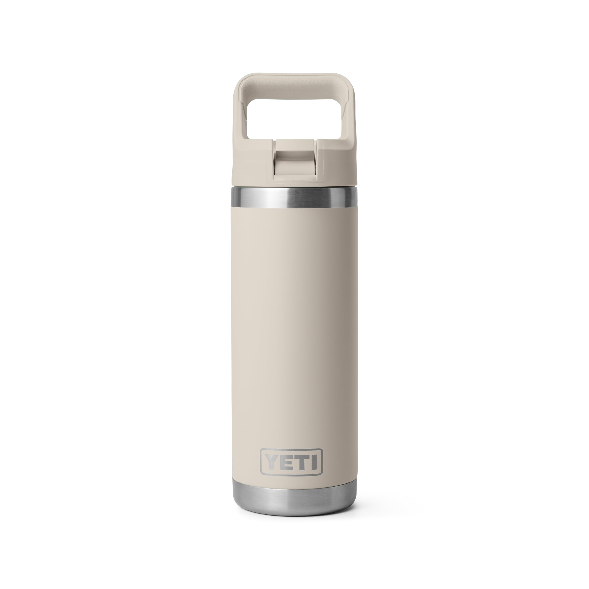 YETI Rambler 18 oz Bottle, Vacuum Insulated, Stainless Steel with Color Matching Straw Cap, Cape Taupe