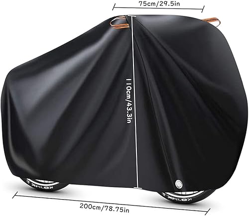 Miniatura 4 de Maveek 190T - Cubierta impermeable para bicicleta de bicicleta para 1 bicicleta almacenamiento exterior cubierta de carretera de suciedad