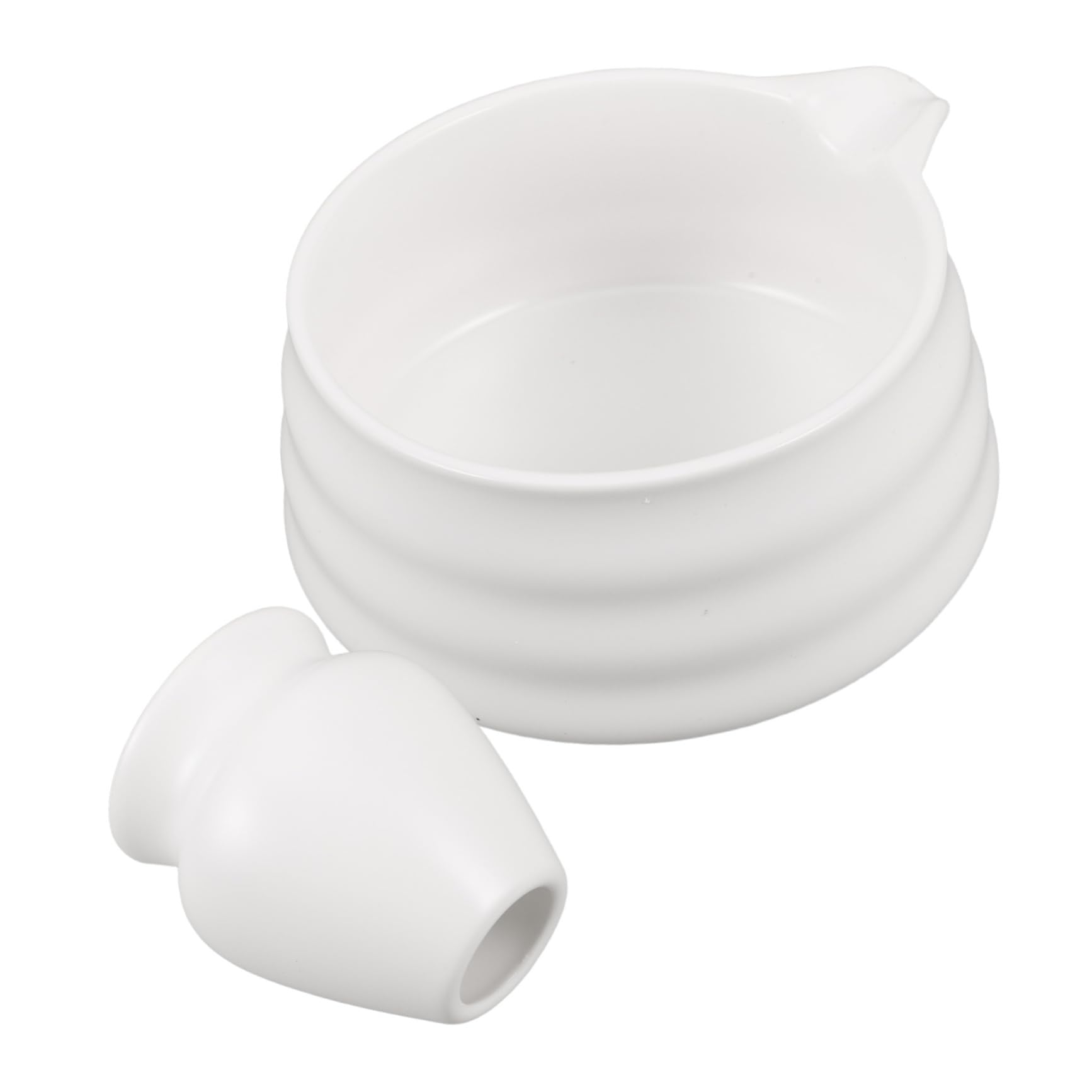 Healifty 1 Set Japanese Matcha Tea Ceremony Bowl with Spout Whisk Holder Elegant Ceramic Matcha Mixing Tea Lovers Inspired by Japanese Tradition Easy to Clean