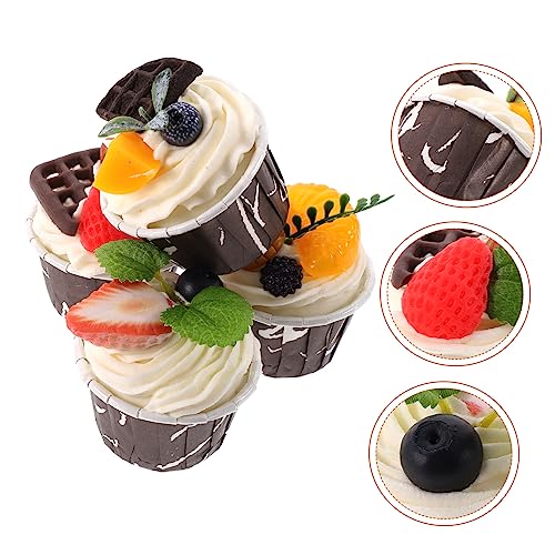 ADOCARN 4 Peças Simuladas De Ovos Macios Falsos Lindos Modelos De Comida De Bolo Adereços De Loja De
