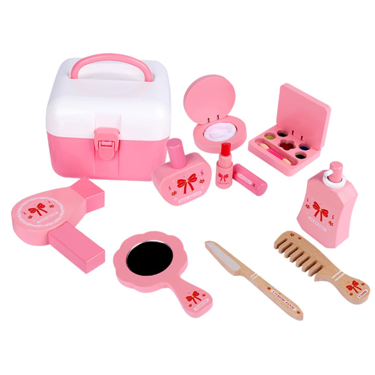 UPKOCH Kit Trucco Bambine Cosmetico Resistente Interattivo Ruolo Casa Materiale Solubile Sicuro e Lavabile con Accessori Completi per Stimolare Creatività e