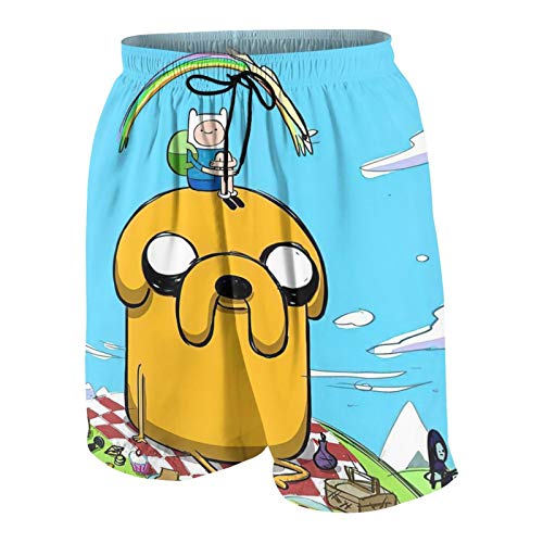 Adventure Time Toddler Boys Swim Trunks Quick Dry Beach Board Shorts Bathing Suit Swimsuit Boy with Mesh Lining