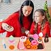 Kinderküche Dessert Set Spielzeug Küchenzubehör Lebensmittel mit Dessertplatte, Lernspielzeug Teeparty Geschenk für Kinder ab 3 Jahren