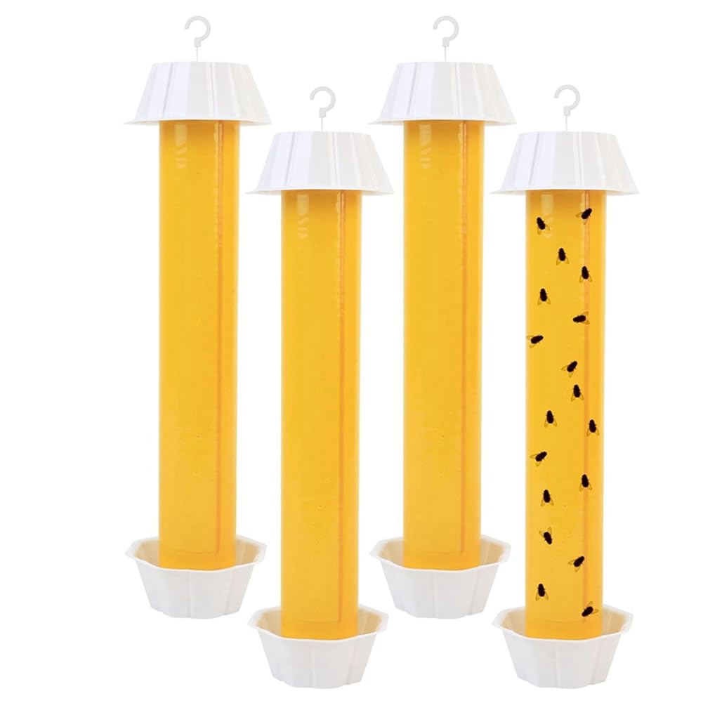 Tuesoa Fly Stick Sticky Catcher Paper Tape Strips Indoor Outdoor House Flying Insect Trap