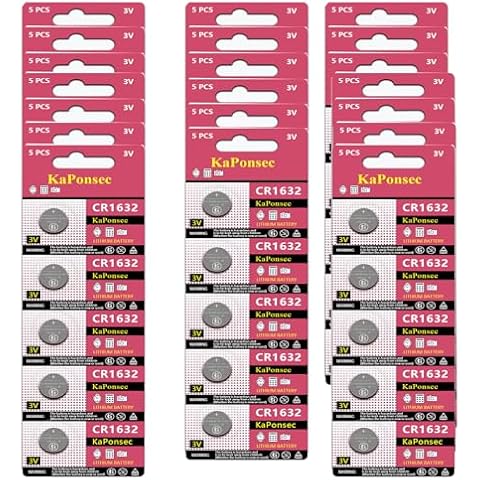 KaPonsec 100Packs CR1632 3V Lithium Battery Cover