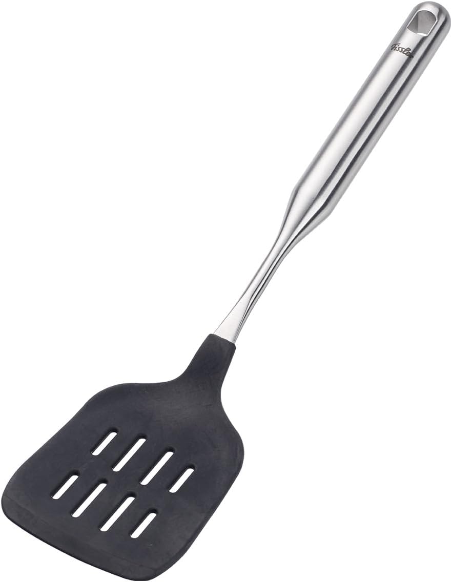 Fissler Essential Silicone Spatula Turner, Heat-Resistant Nonstick Cooking Utensil for Flipping Eggs, Pancakes & More, Ergonomic Handle
