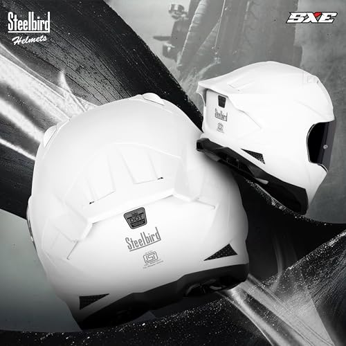 Image of Steelbird SBH 61 SXE Pinlock ISI and Dot Certified Full Face Helmet for Men and with Inner Silver Sunshield