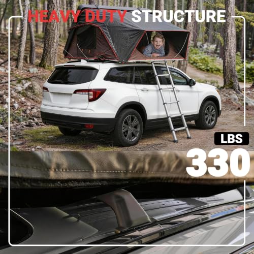 Image of Roof Racks Cross Bars Compatible with Honda Pilot 2016-2022, 330lbs Heavy-Duty Aluminum No Drill Crossbars Rails Cargo Rooftop Bike Snowboard Skiboard Luggage Rack Cargo Carrier