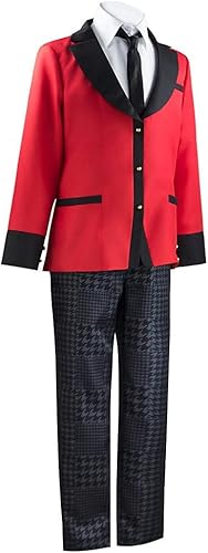 Miniatura 4 de Disfraz de cosplay para hombre, uniforme escolar japonés, abrigo rojo, pantalones, conjunto de Halloween, carnaval, fiesta