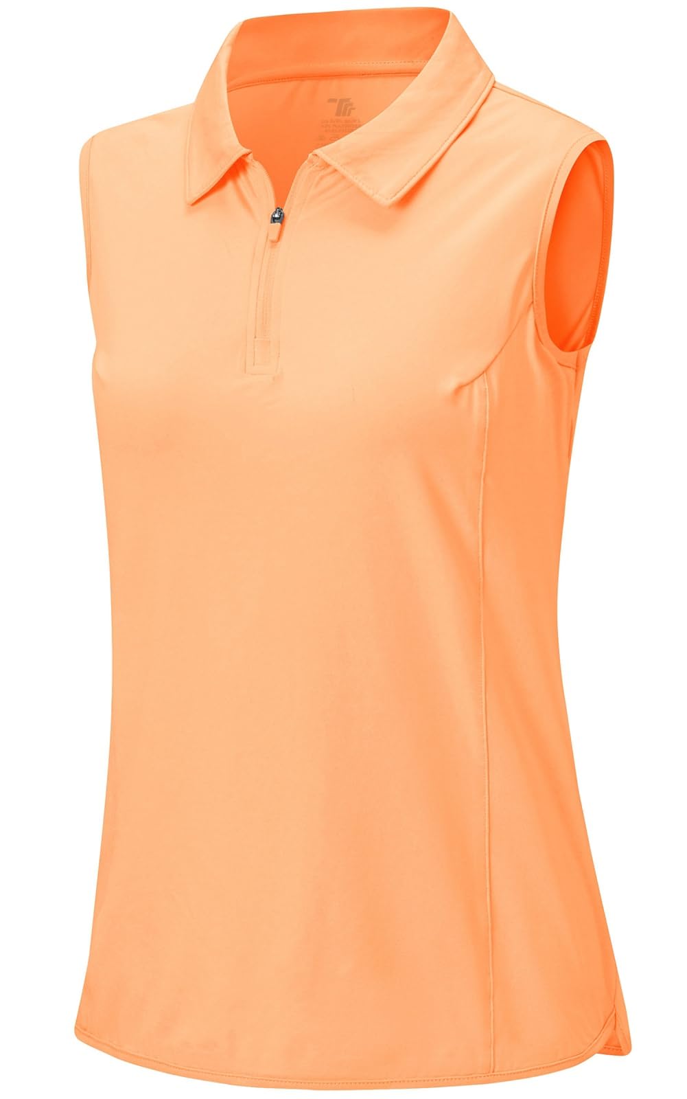 Rdruko Polo para mujer, sin mangas, transpirable, con cremallera 1/4, secado rápido, camiseta deportiva para golf, tenis y exteriores