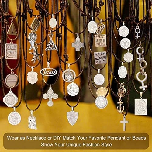 Findout 3mm black Waterproof Braided Leather Necklace With 925 Sterling Silver Lobster Clasp Unisex Wax Rope Chain Necklace For Men Women 14-36inch - Image 7